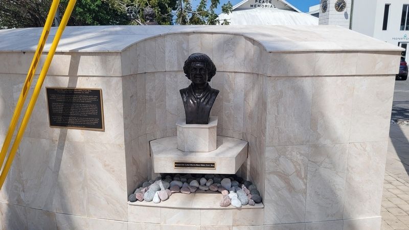 The Honourable Leila Elberta Ross-Shier Statue and Marker image. Click for full size.