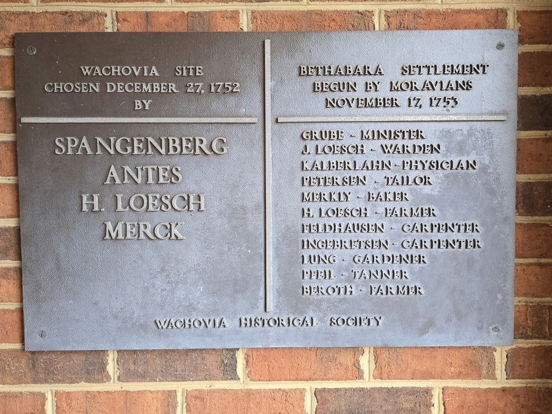 Wachovia Site Marker. Click for full size. Wachovia Site Marker image. Click for full size.
