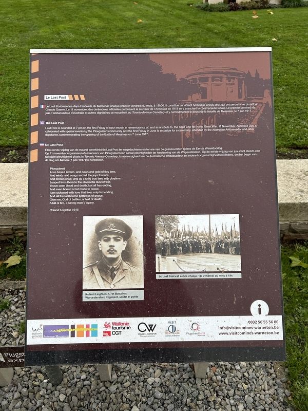 Le Last Post Marker. Click for full size. Le Last Post Marker image. Click for full size.