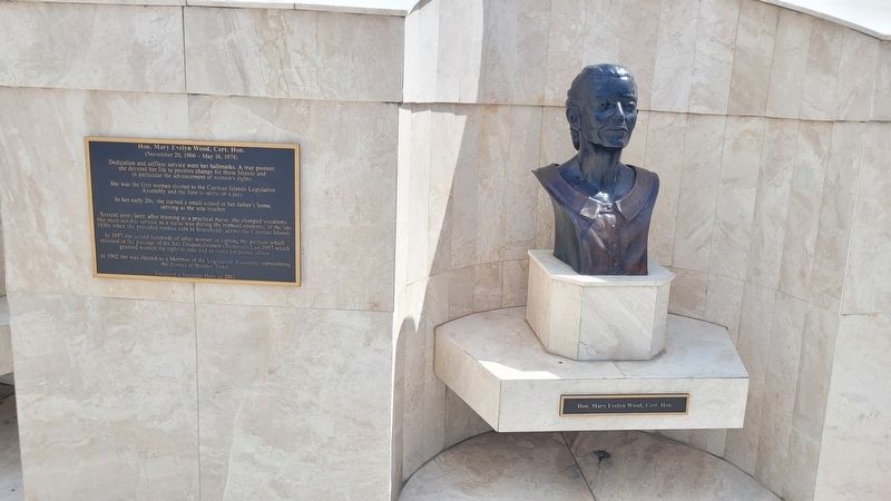 The Mary Evelyn Wood Statue and Marker image. Click for full size.