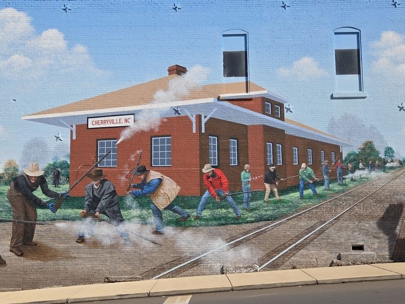 Shooting in the New Year portion of the mural image. Click for full size.