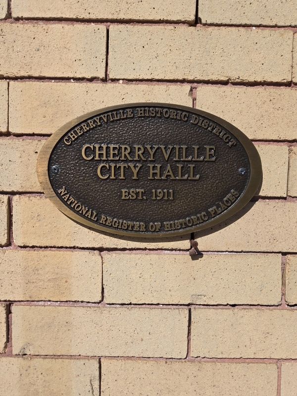 Cherryville City Hall Marker image. Click for full size.