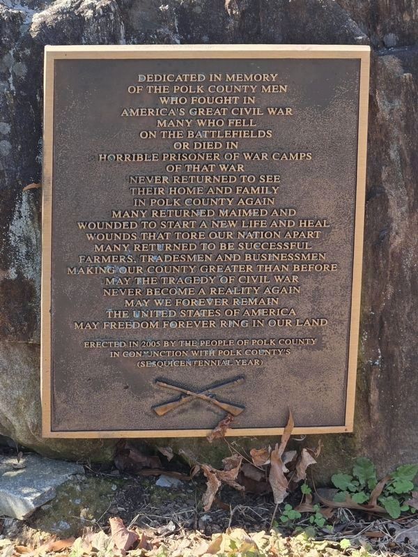 Polk County Civil War Memorial. Click for full size. Polk County Civil War Memorial image. Click for full size.