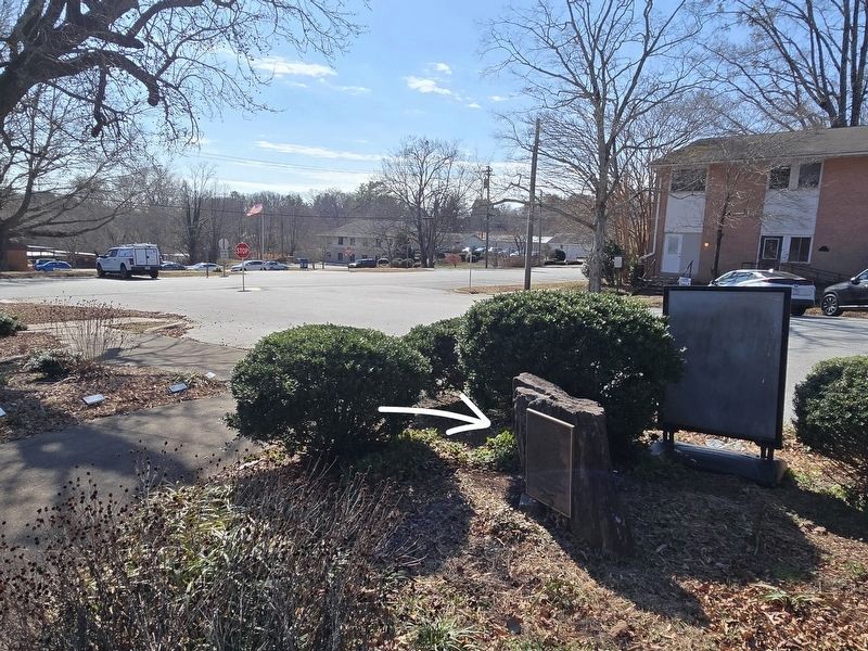 Polk County Civil War Memorial indicated by the arrow. Intersection Gibson/ Ward Sts. in background. Click for full size. Polk County Civil War Memorial indicated by the arrow. Intersection Gibson/ Ward Sts. in background image. Click for full size.