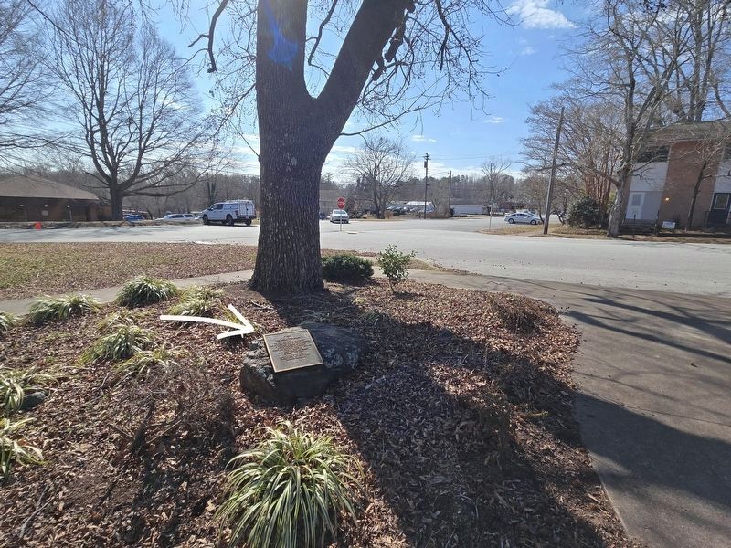 The Brave Devoted Patriots Marker indicated by the arrow at intersection of Gibson/ Ward Sts. Click for full size. The Brave Devoted Patriots Marker indicated by the arrow at intersection of Gibson/ Ward Sts image. Click for full size.