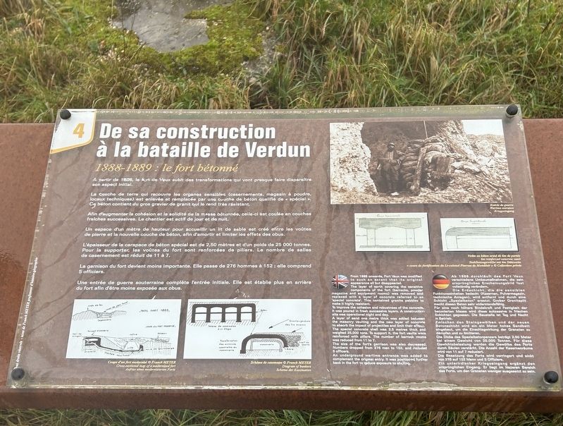 De sa construction � la bataille de Verdun Marker image. Click for full size.