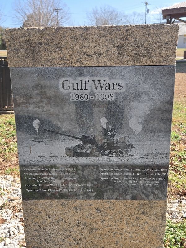 Polk County Gulf Wars Marker. Click for full size. Polk County Gulf Wars Marker image. Click for full size.