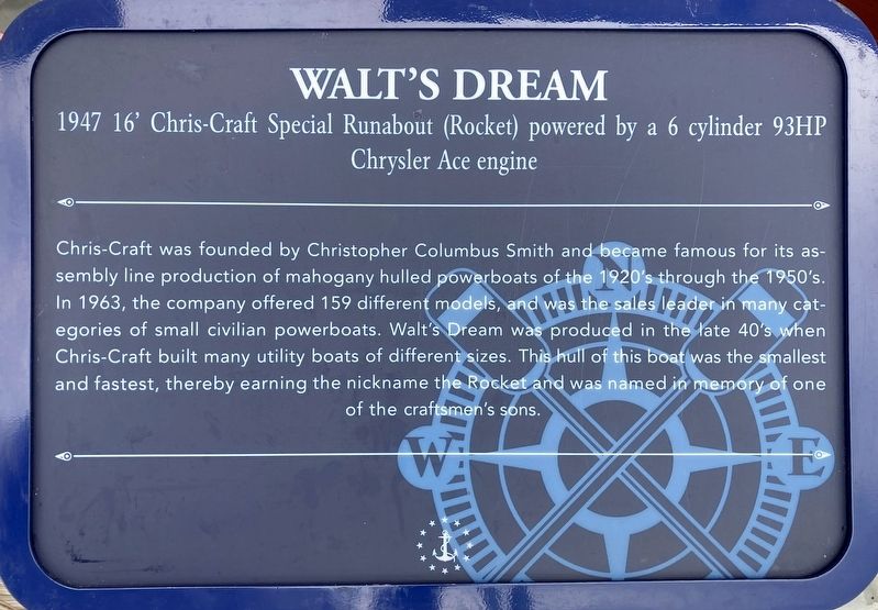Walts Dream Marker. Click for full size. Walts Dream Marker image. Click for full size.