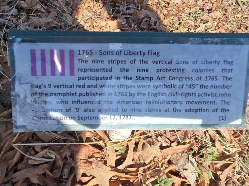 1765 - Sons of Liberty Flag Marker image. Click for full size.