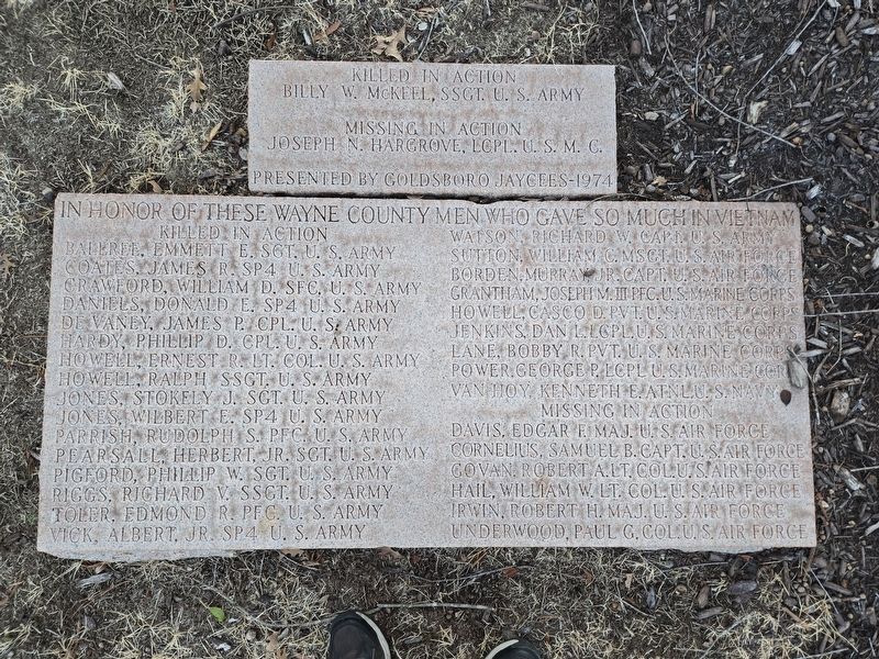 Wayne County Vietnam War Memorial Marker. Click for full size. Wayne County Vietnam War Memorial Marker image. Click for full size.