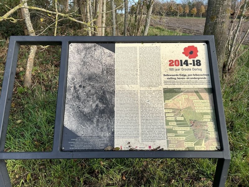 Bellewaarde Ridge: a fiercely contest position, both above and below ground Marker. Click for full size. Bellewaarde Ridge: a fiercely contest position, both above and below ground Marker image. Click for full size.