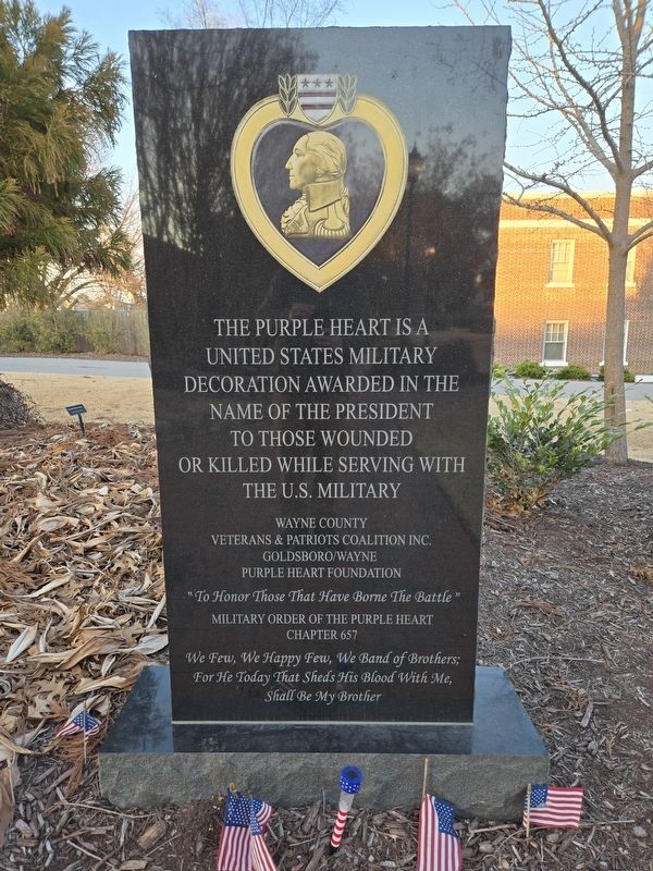 Wayne County Purple Heart Marker. Click for full size. Wayne County Purple Heart Marker image. Click for full size.