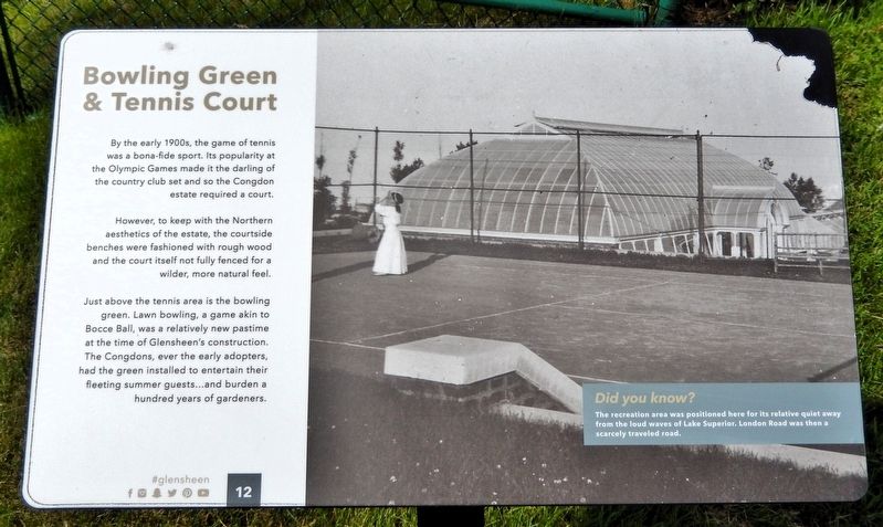 Bowling Green & Tennis Court Marker. Click for full size. Bowling Green & Tennis Court Marker image. Click for full size.