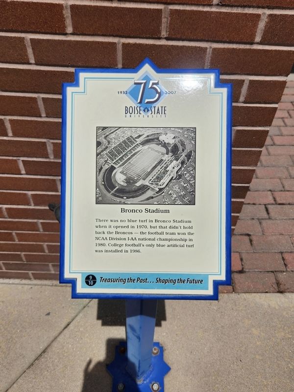 Bronco Stadium Marker image. Click for full size.