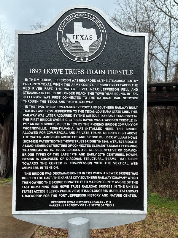 1897 Howe Truss Train Trestle Marker image. Click for full size.