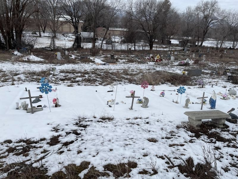 The "Indian burial ground" referred to on the marker. image. Click for full size.