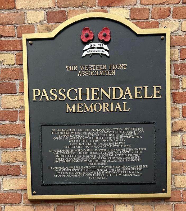Passenschendaele Memorial image. Click for full size.