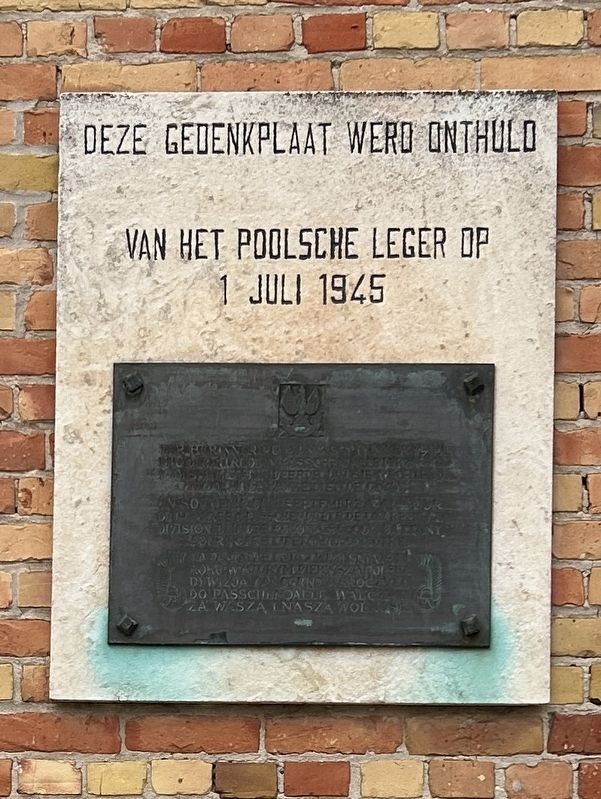 VAN HET POOLSCHE LEGER OP 1 JULI 1945 Marker image. Click for full size.
