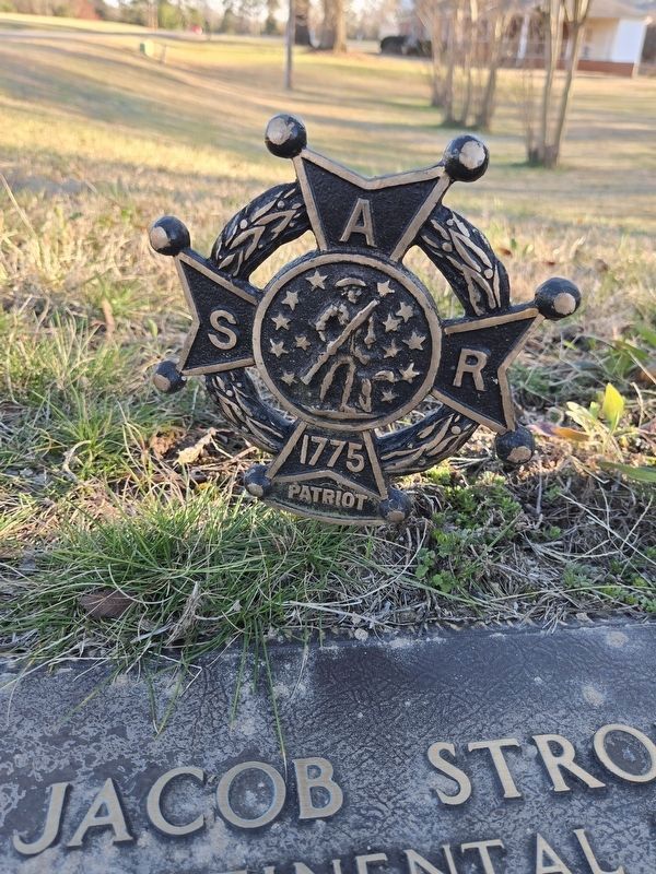 Sons of the American Revolution marker at Jacob Stroup burial site. Click for full size. Sons of the American Revolution marker at Jacob Stroup burial site image. Click for full size.