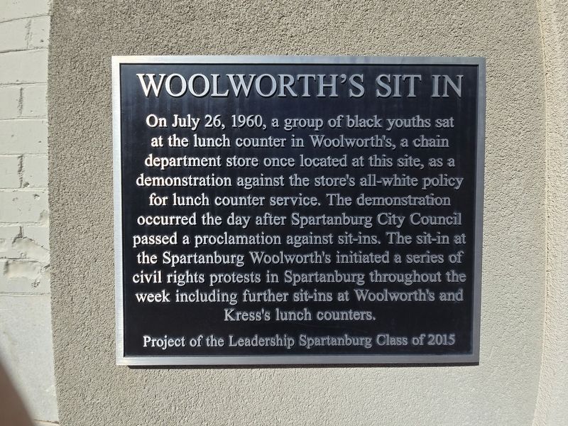Woolworth's Sit In Marker. Click for full size. Woolworth's Sit In Marker image. Click for full size.