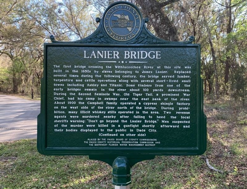 Lanier Bridge Marker Side 1 image. Click for full size.