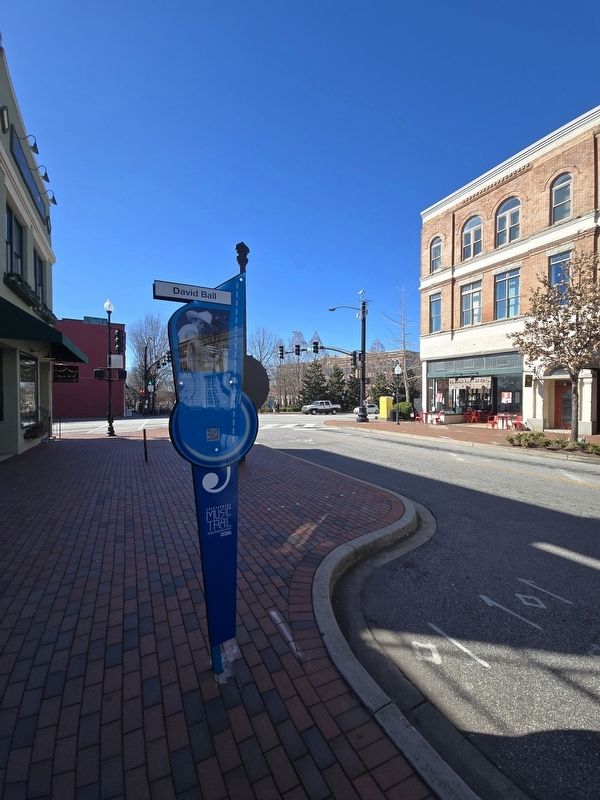 Buck Trent / David Ball Marker looking west on East Main near Church Street. Click for full size. Buck Trent / David Ball Marker looking west on East Main near Church Street image. Click for full size.