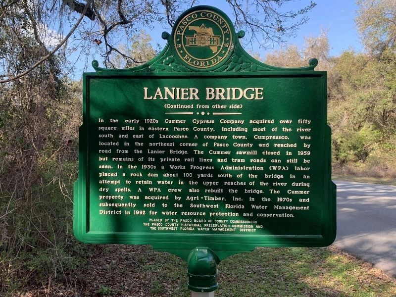 Lanier Bridge Marker Side 2 image. Click for full size.