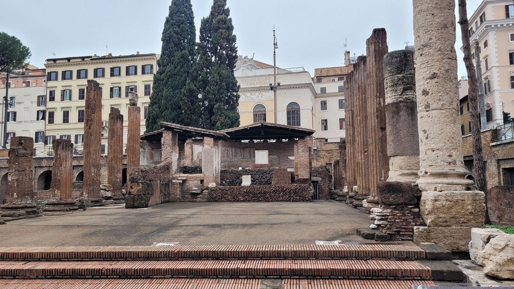 The archeological site of Temple A and Church of San Nicola. Click for full size. The archeological site of Temple A and Church of San Nicola image. Click for full size.