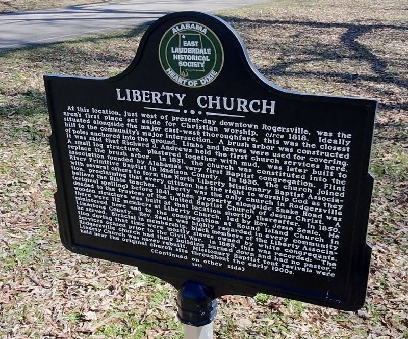 Liberty Church Marker. Click for full size. Liberty Church Marker image. Click for full size.