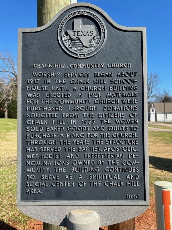 Chalk Hill Community Church Marker image. Click for full size.