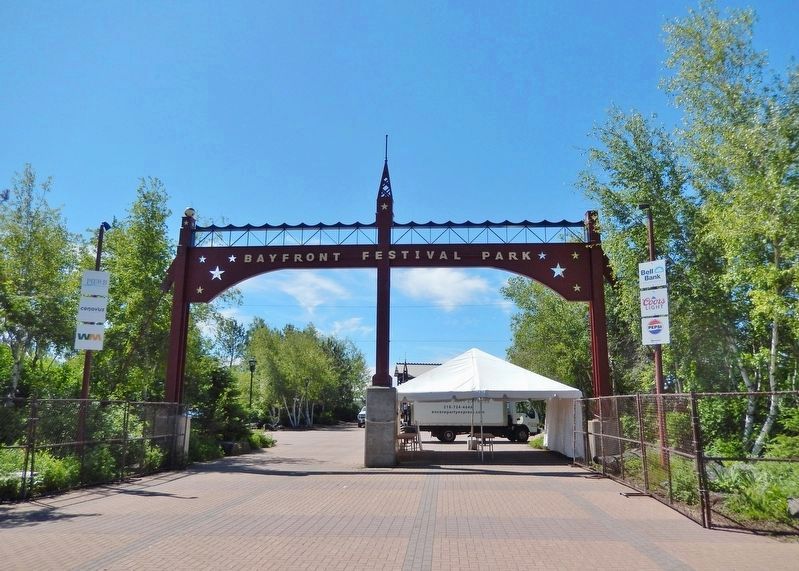 Bayfront Festival Park Gateway Arch. Click for full size. Bayfront Festival Park Gateway Arch image. Click for full size.