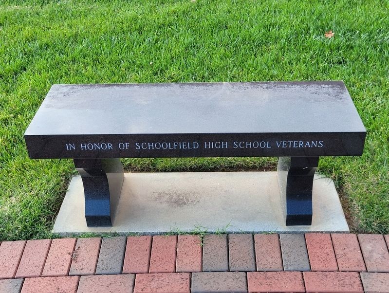 Schoolfield Veterans Memorial Bench. Click for full size. Schoolfield Veterans Memorial Bench image. Click for full size.