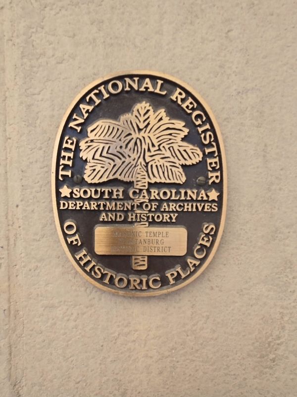 Masonic Temple Marker image. Click for full size.