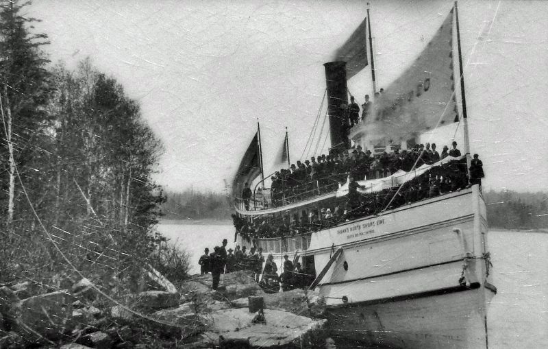 Marker detail: The Steamboat <i>Ossifrage</i>, Knife River, 1888. Click for full size. Marker detail: The Steamboat <i>Ossifrage</i>, Knife River, 1888 image. Click for full size.