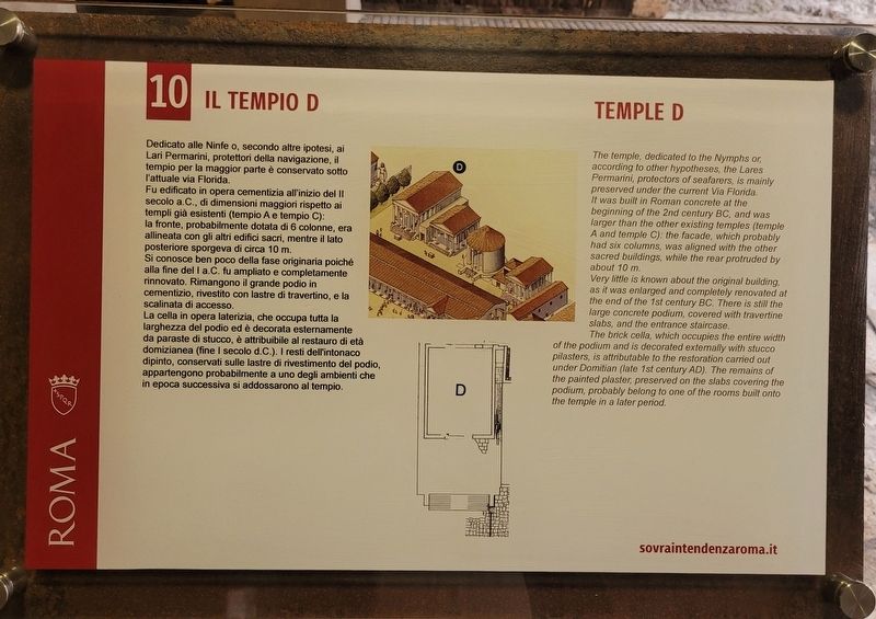Il Tempio D / Temple D Marker. Click for full size. Il Tempio D / Temple D Marker image. Click for full size.