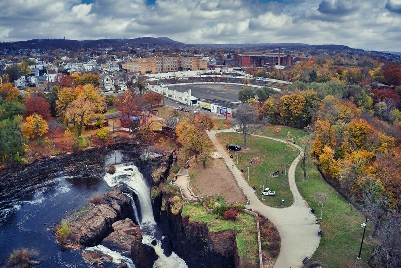 Aerial photo of Hinchliffe Stadium with Great Falls in foreground. Click for full size. Aerial photo of Hinchliffe Stadium with Great Falls in foreground image. Click for full size.