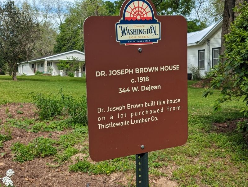 Dr. Joseph Brown House Marker. Click for full size. Dr. Joseph Brown House Marker image. Click for full size.