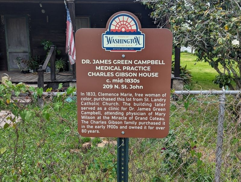 Dr, James Green Medical Practice/Charles Gibson House Marker. Click for full size. Dr, James Green Medical Practice/Charles Gibson House Marker image. Click for full size.