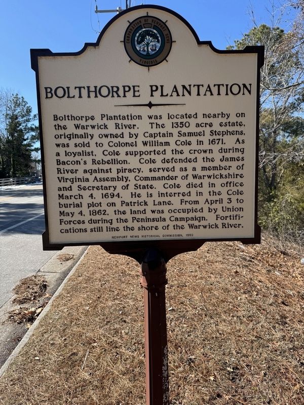 Bolthorpe Plantation Marker. Click for full size. Bolthorpe Plantation Marker image. Click for full size.