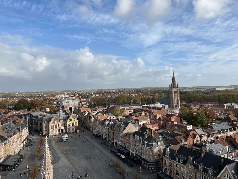 Looking East from the Cloth Tower Towards Tyne Cot.. Click for full size. Looking East from the Cloth Tower Towards Tyne Cot. image. Click for full size.
