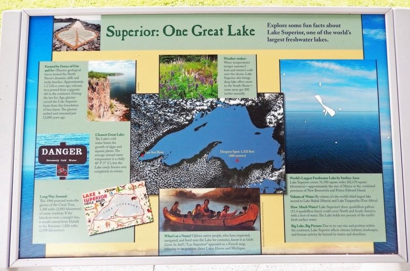 Superior: One Great Lake Marker image. Click for full size.