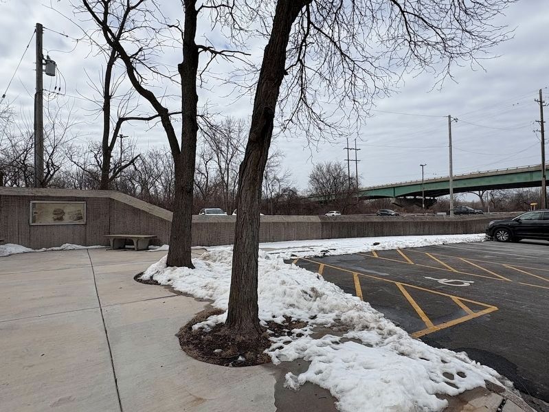 Old Towpath Marker and Willow Springs Road flyover. Click for full size. Old Towpath Marker and Willow Springs Road flyover image. Click for full size.