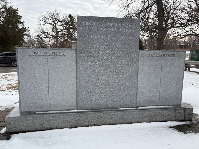 Lithuanian National Cemetery Marker (rear). Click for full size. Lithuanian National Cemetery Marker (rear) image. Click for full size.