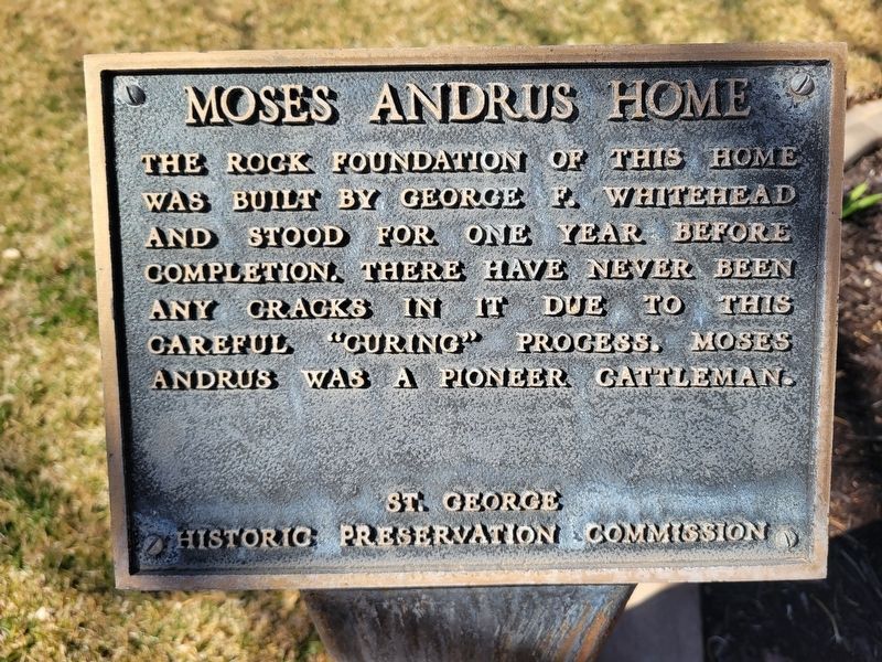 Moses Andrus Home Marker image. Click for full size.