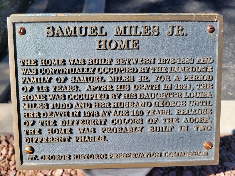Samuel Miles Jr. Home Marker image. Click for full size.