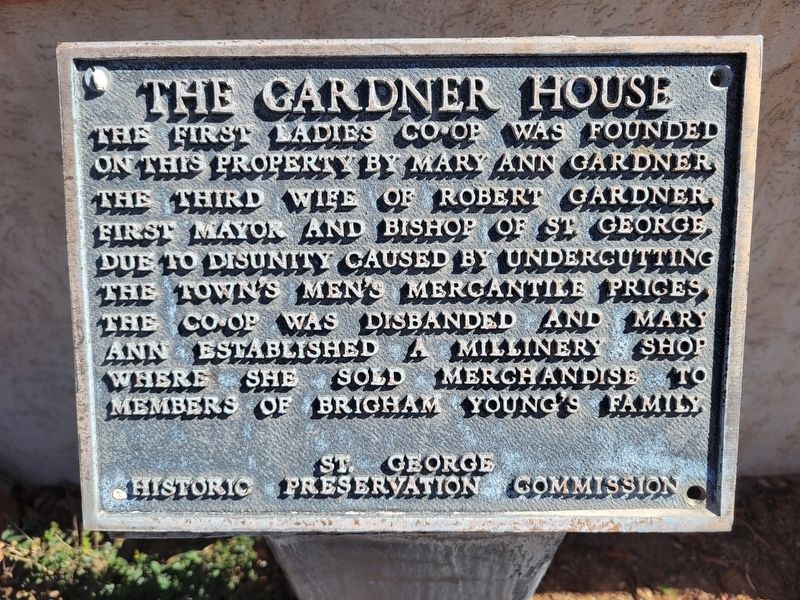 The Gardner House Marker image. Click for full size.