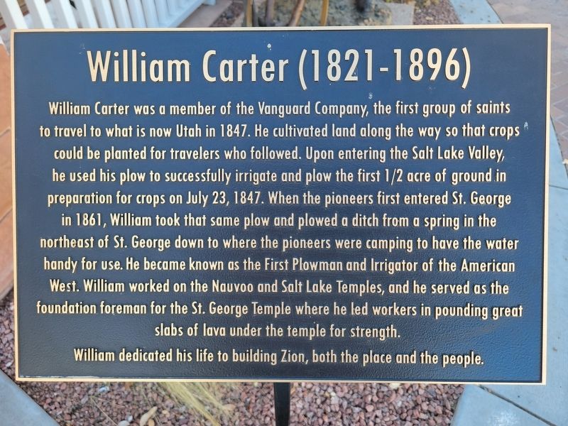 William Carter (1821-1896) Marker image. Click for full size.