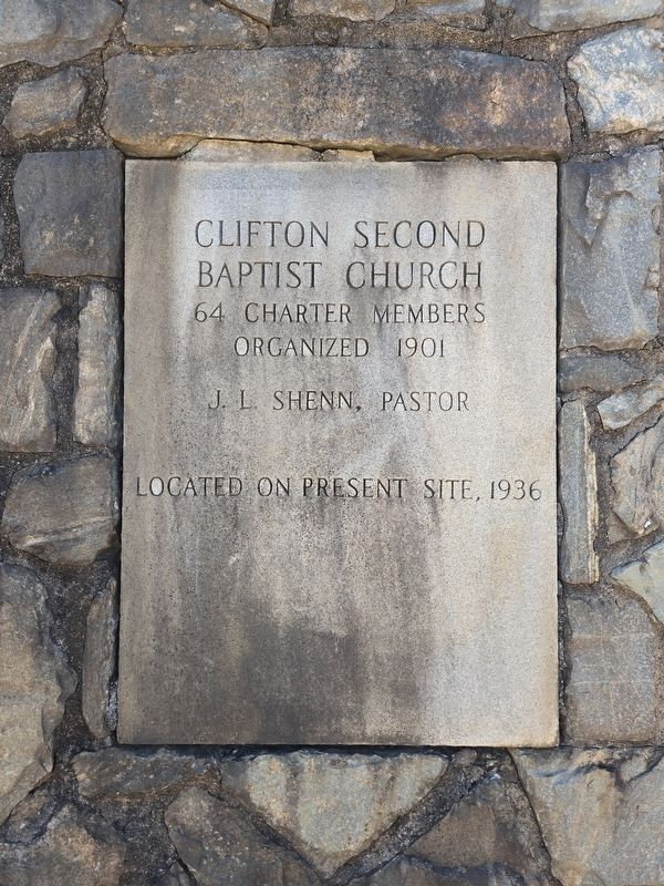 Clifton Second Baptist Church Marker image. Click for full size.