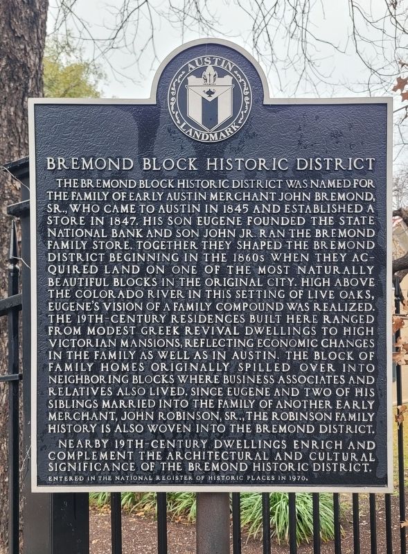 Bremond Block Historic District Marker image. Click for full size.