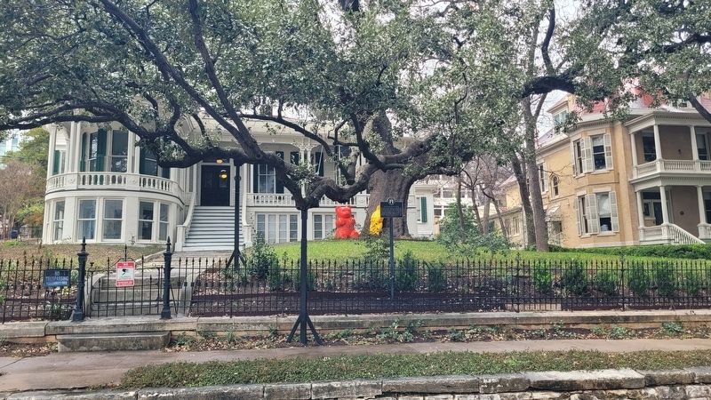 The view of the Eugene Bremond House and Marker from the street. Click for full size. The view of the Eugene Bremond House and Marker from the street image. Click for full size.